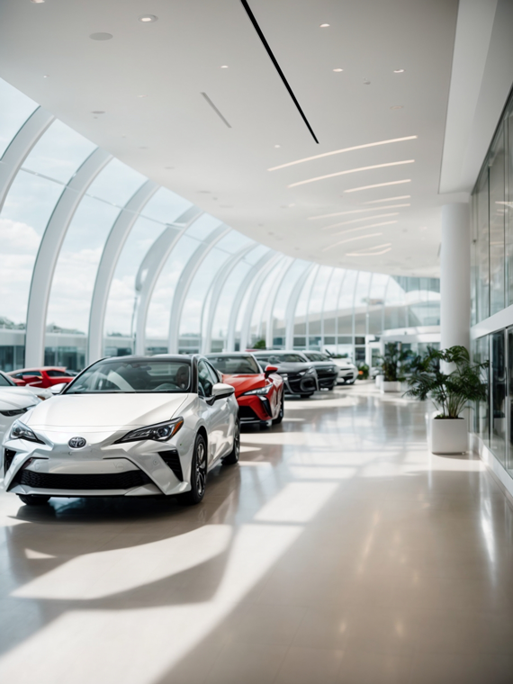 toyota in a dealership