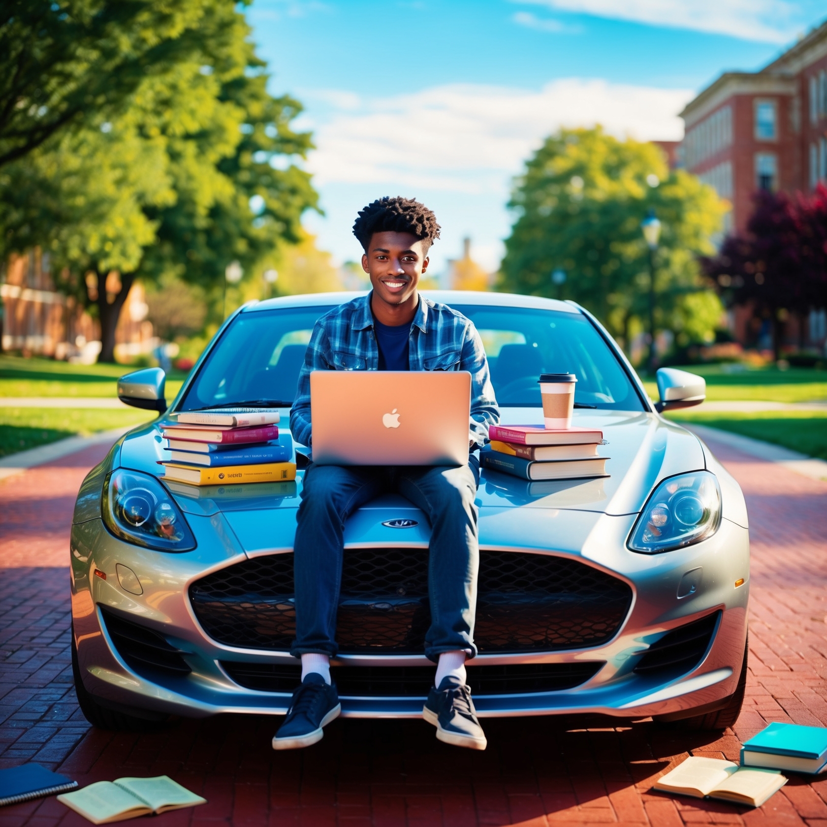Student comparing affordable car insurance options