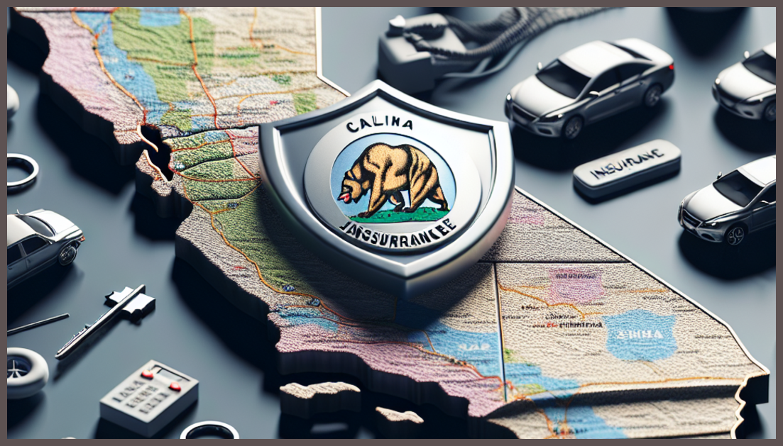 Minimalistic representation of car insurance compliance in California.