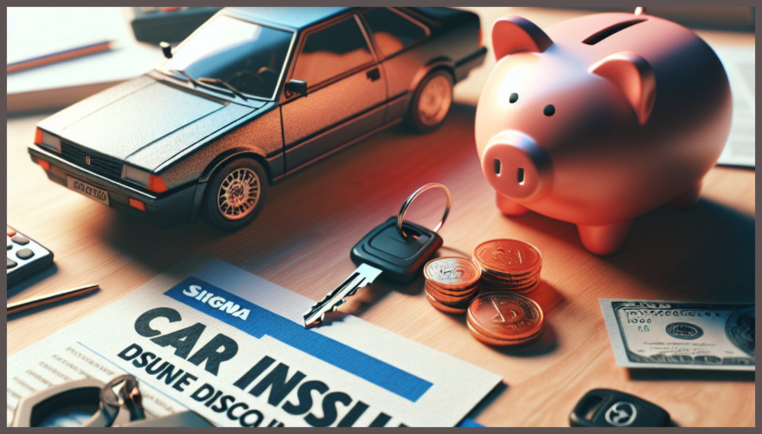 Visual representation of student car insurance discounts and savings.