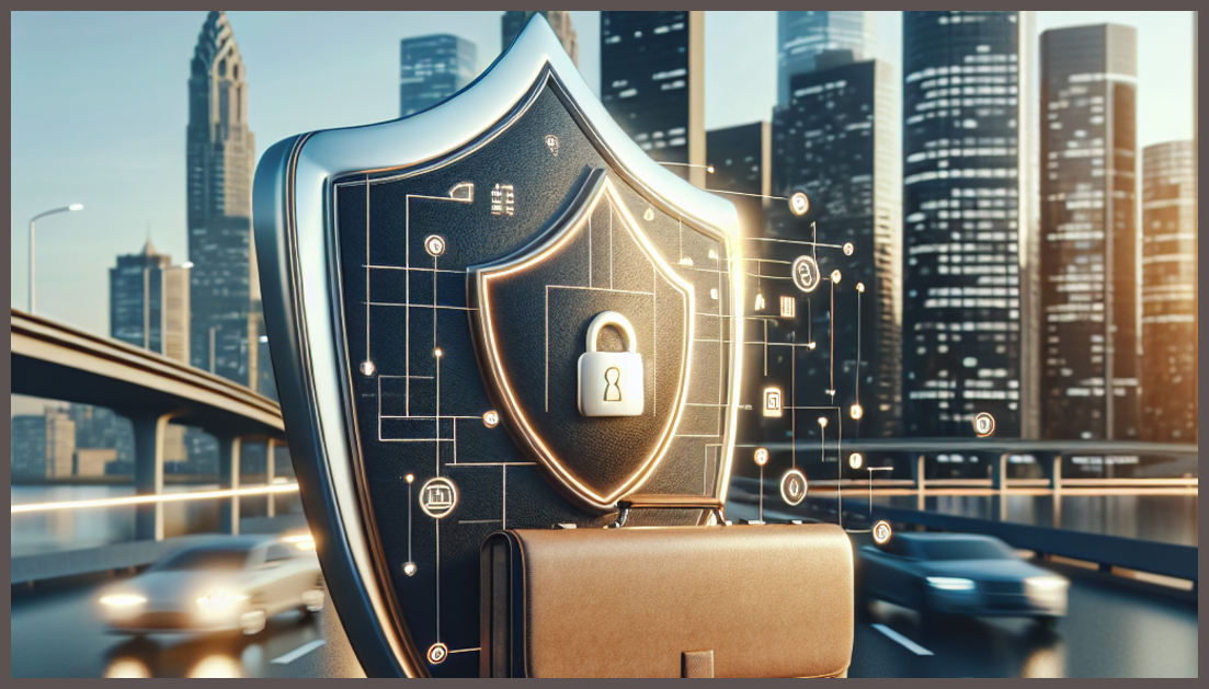 A shield symbolizing protection for businesses through insurance.