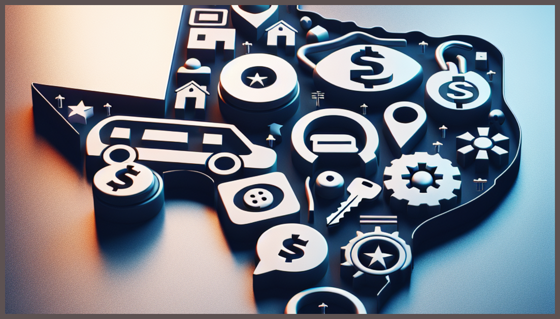 Symbolic representation of Texas and SR-22 insurance savings tips.