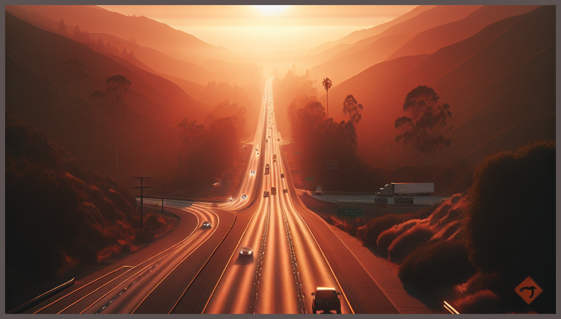 A symbolic representation of California car insurance for safe drivers.