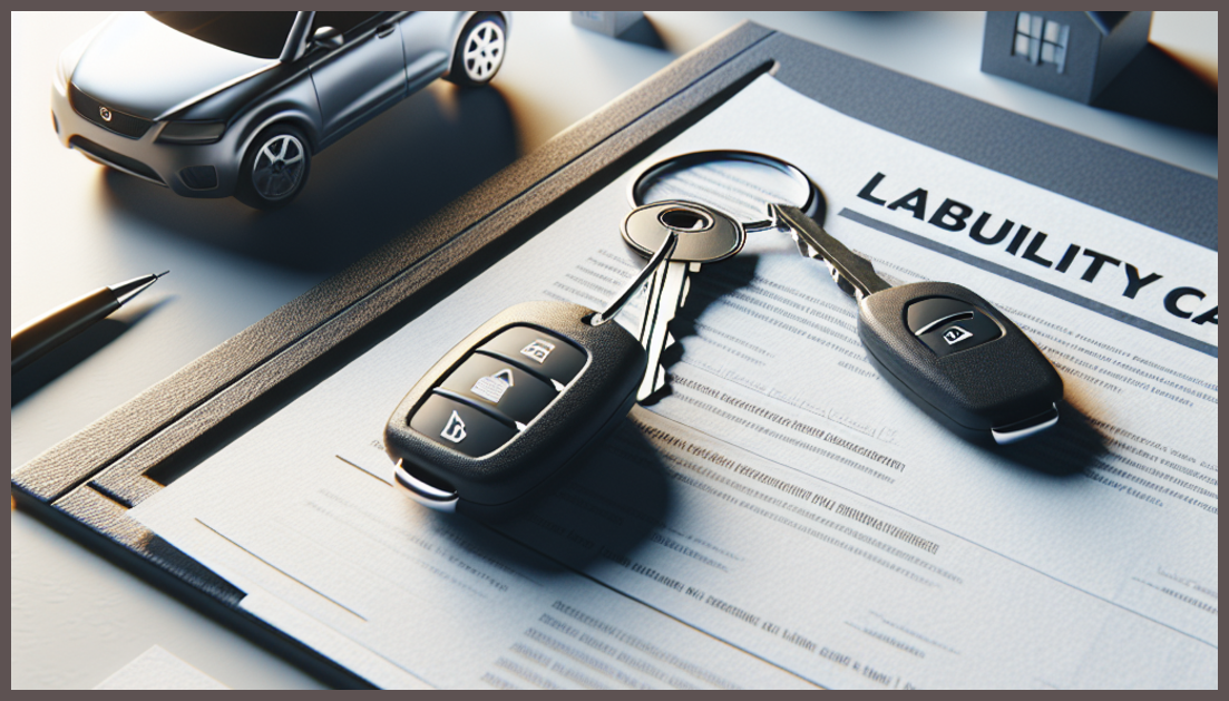 Visual representation of liability car insurance concepts for new drivers.
