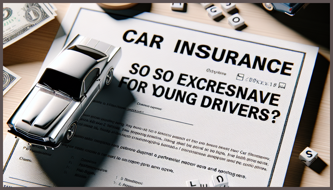 Chart illustrating insurance costs for young drivers and symbolic elements.