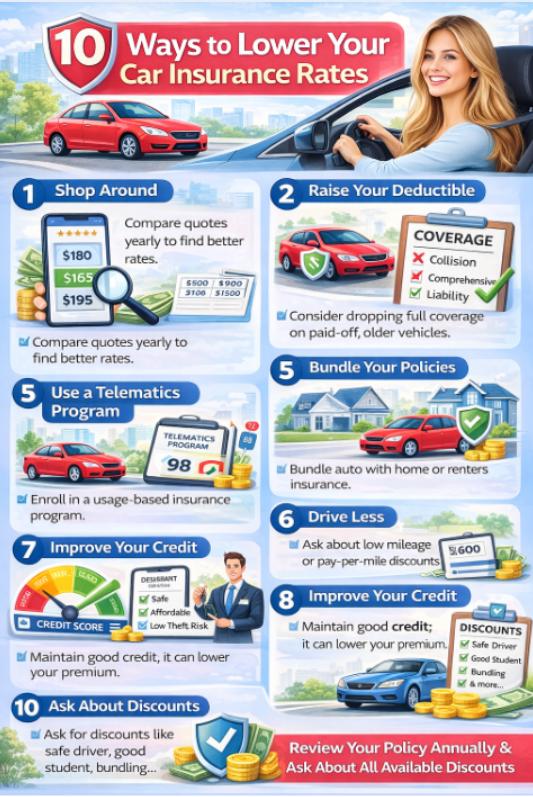 Ways to lower your car insurance rates